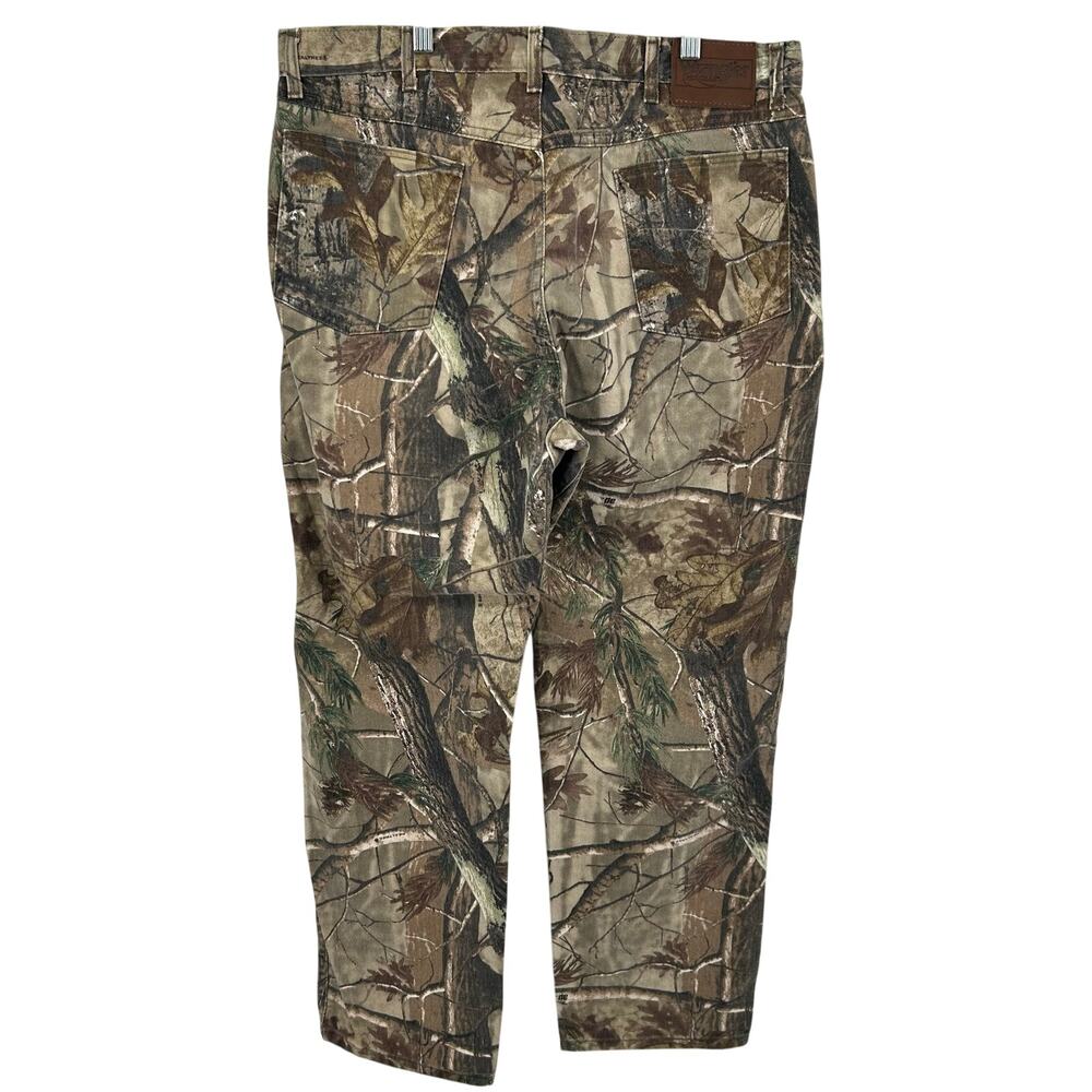 VTG 90s‎ y2k mens camo Wrangler realtree hardwoods denim hunting pants 38x30 - Picture 5 of 7